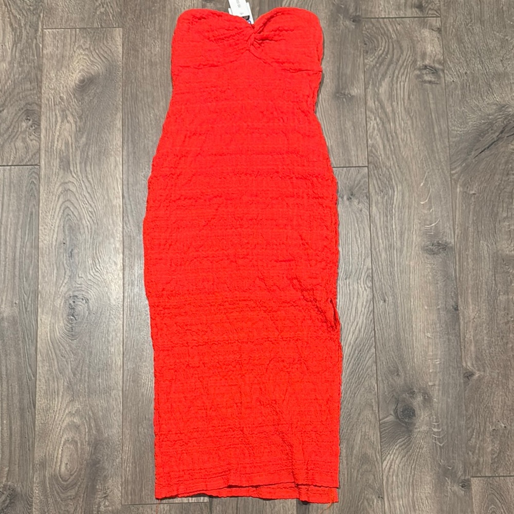 Bodycon Red Strapless Dress